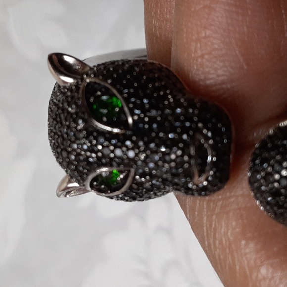 PRICE IS FIRM. 925 Genuine Russian Diopside and Genuine Black Spinel, Cat. - Picture 5 of 17
